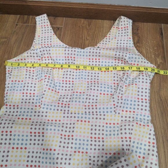 Boden Womens Sleeveless Polka Dot A-Line Dress Size 18R Retro Rainbow Casual - Picture 11 of 12